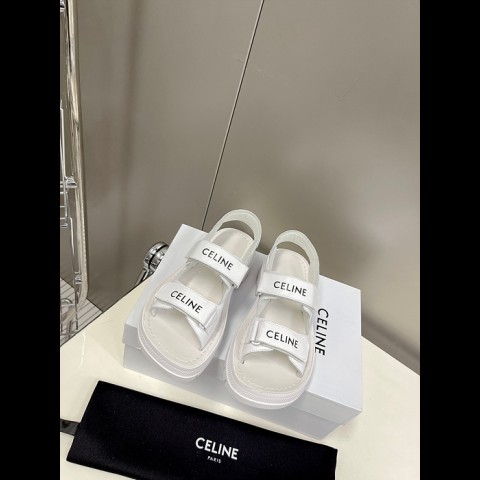 23ss celin* 로고 스크래치 스트랩 샌들