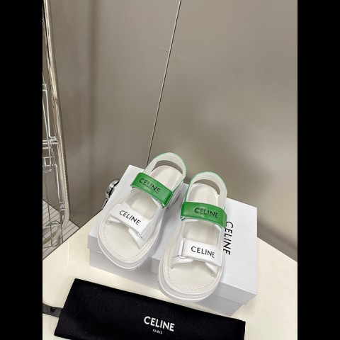 23ss celin* 로고 스크래치 스트랩 샌들