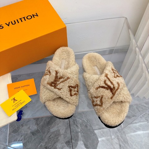 23FW lv 울 파세오 플랫 컴포트 뮬