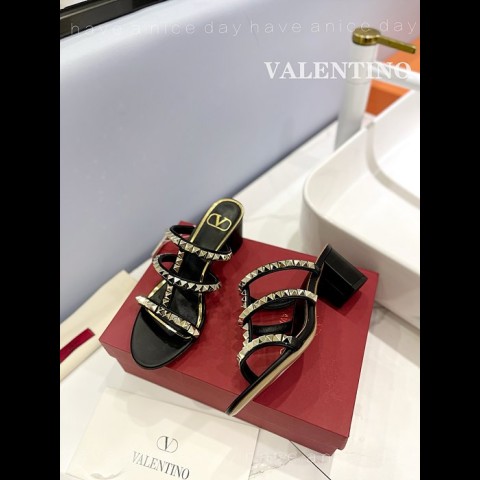 valenti*o 락스터드 슬리퍼 (굽 6cm)