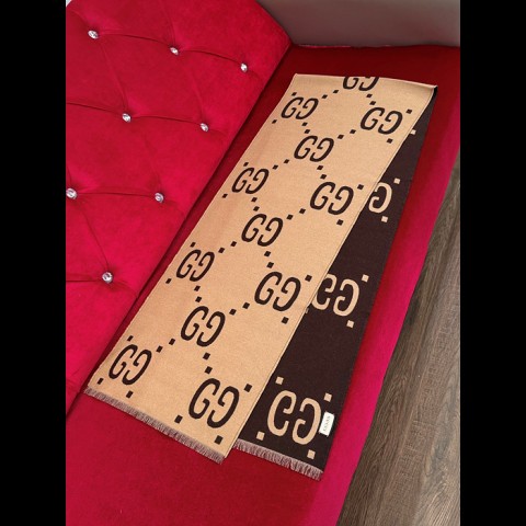 gg 울 실크 자카드 머플러