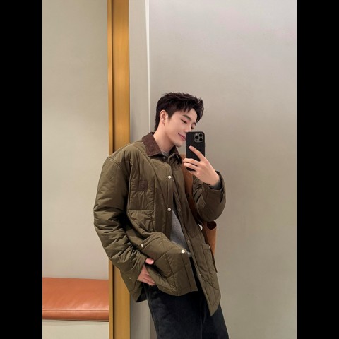 loew* 코듀로이 퀼팅 패딩 재킷 (공용)