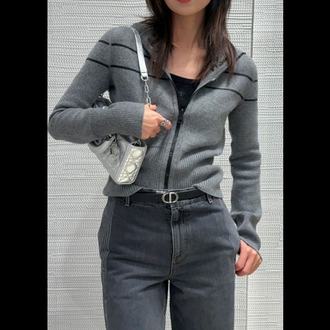 di*r 오블리크 캐시미어 리버시블 가디건