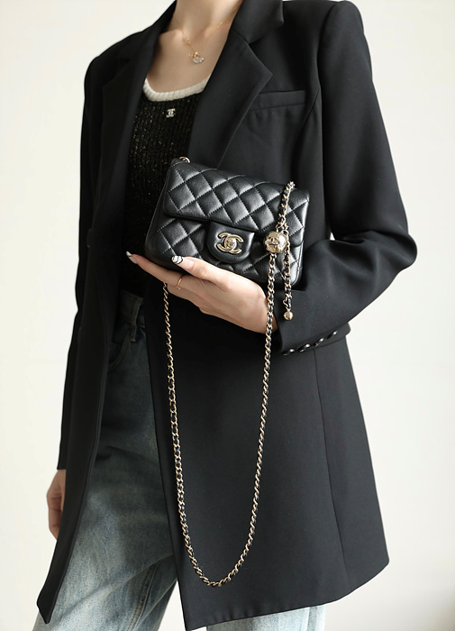 25k 라이트 골드볼 쁘띠삭 플랩백